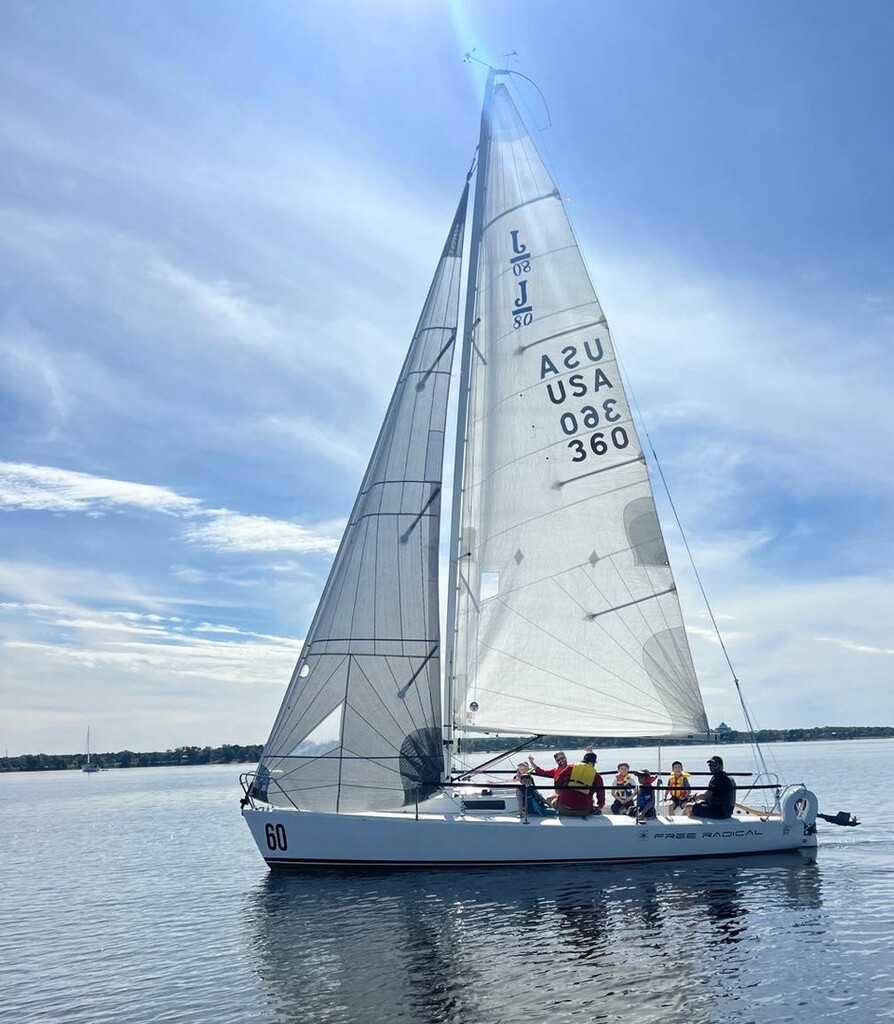 J80 Free Radical with beavers aboard
