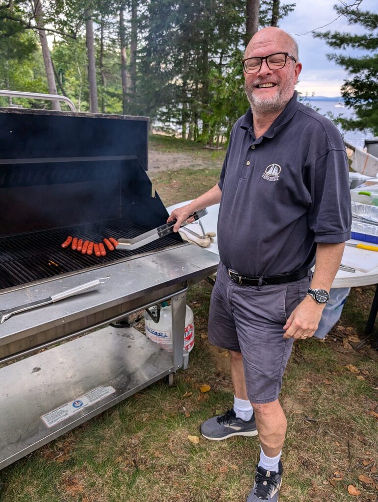 person at a bbq