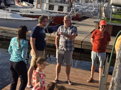 People on a dock