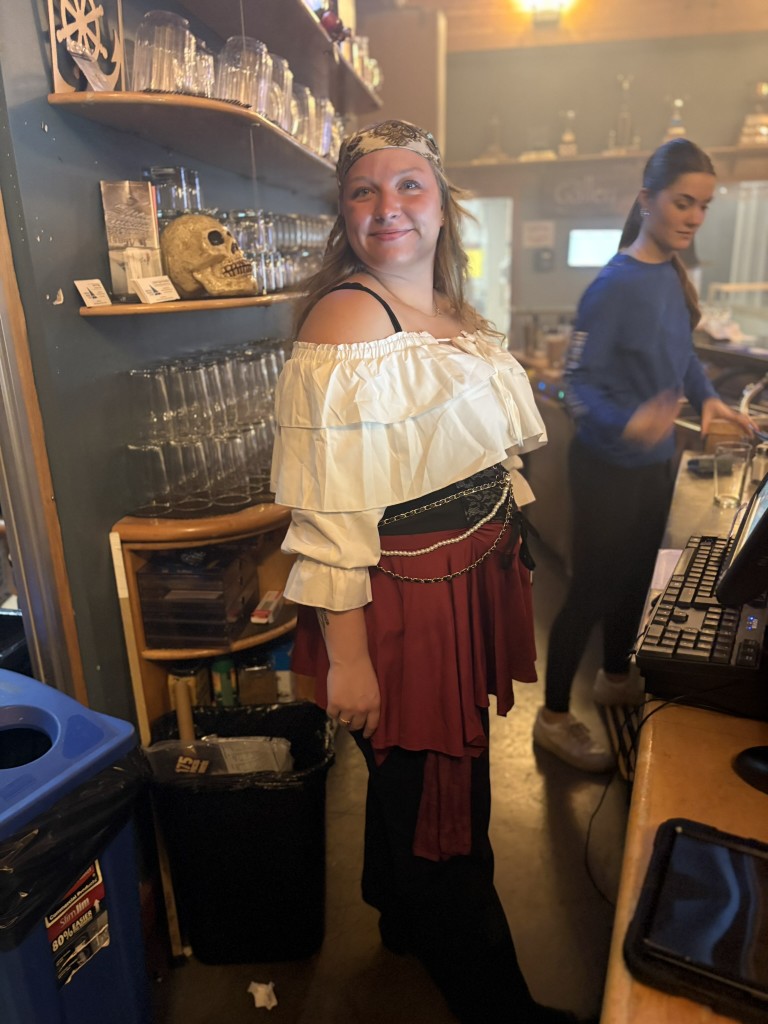 People dressed in Halloween costumes