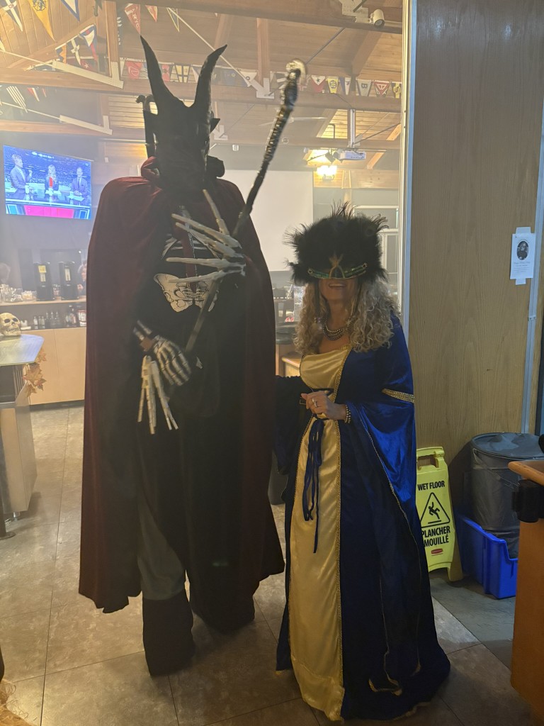 People dressed in Halloween costumes