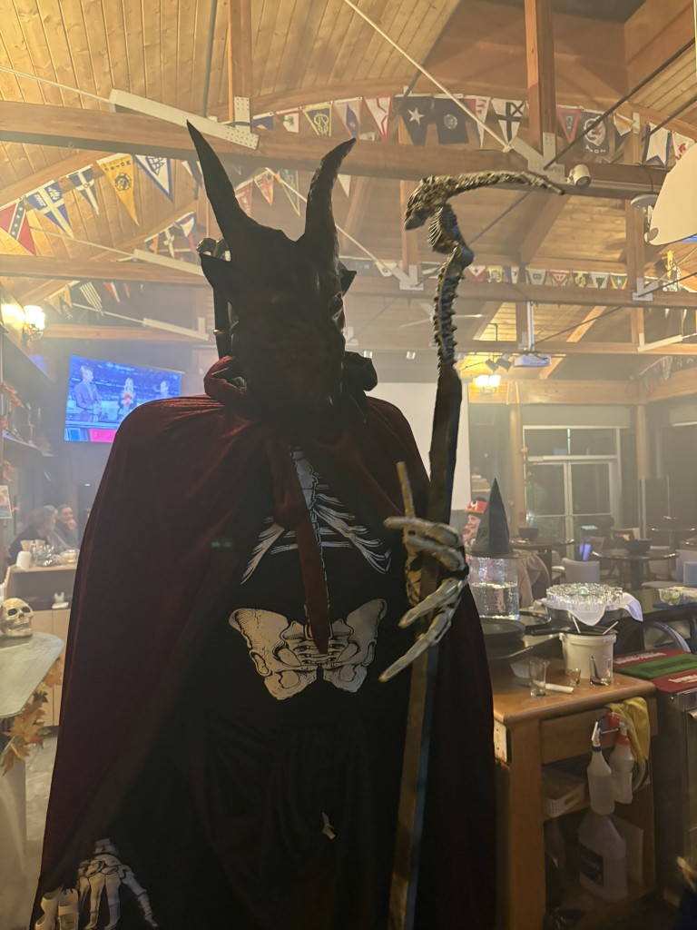 People dressed in Halloween costumes