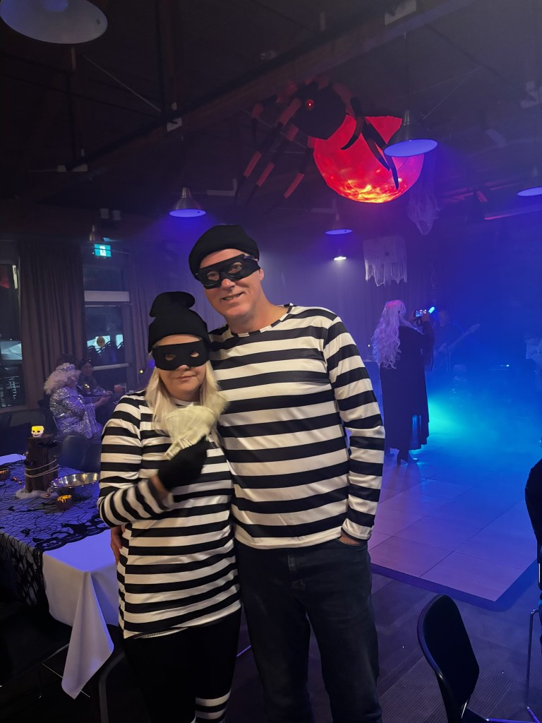 People dressed in Halloween costumes