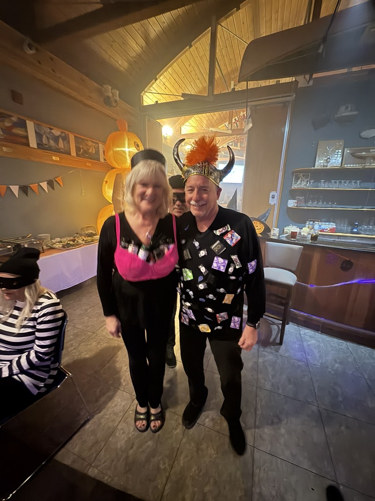 People dressed in Halloween costumes