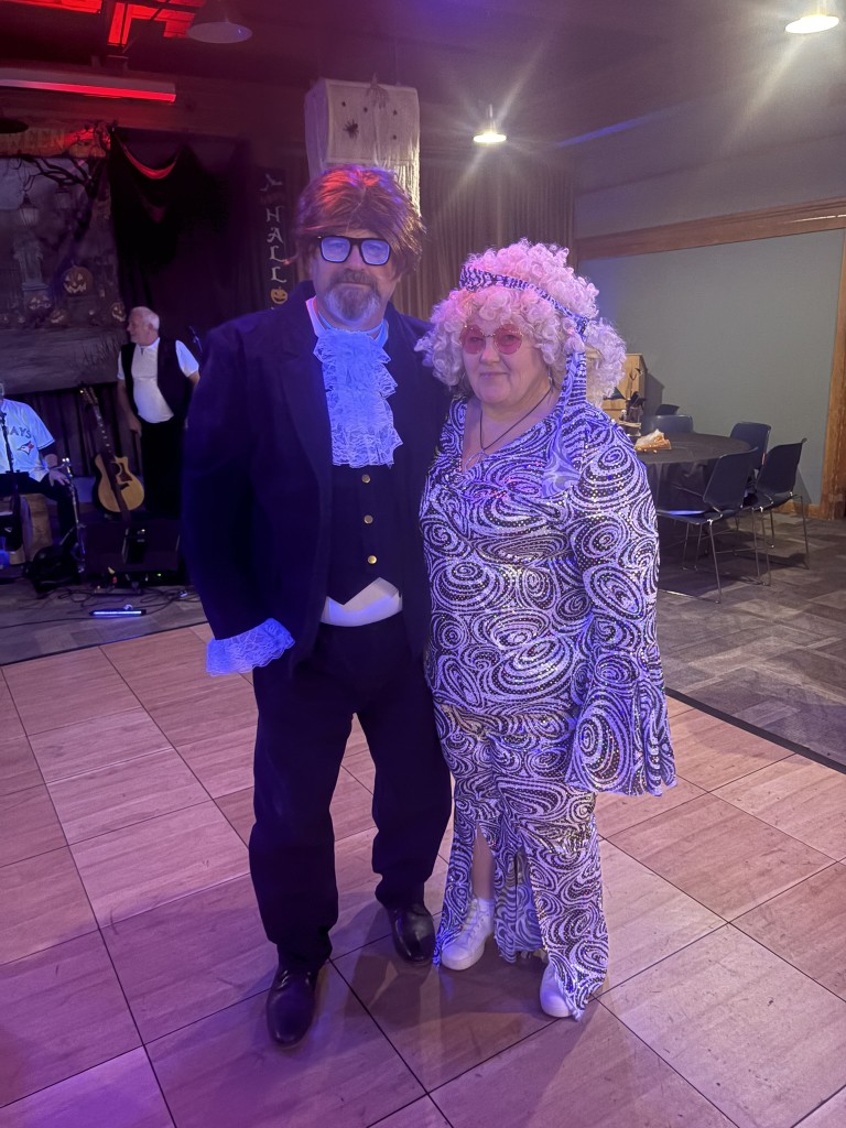 People dressed in Halloween costumes