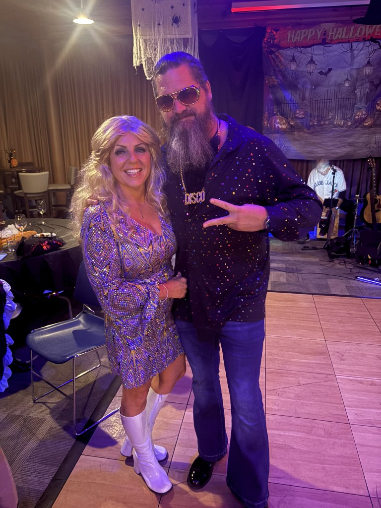 People dressed in Halloween costumes