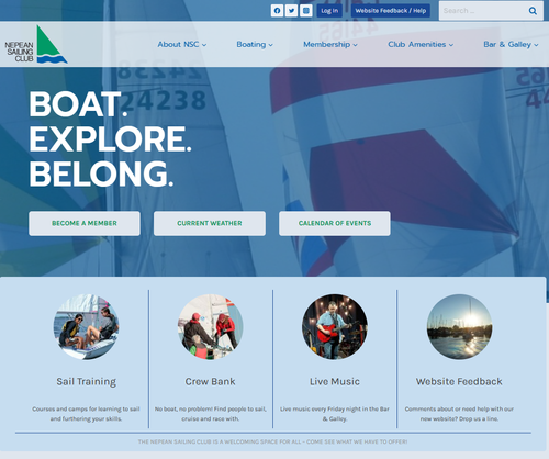 Home page of the new nsc.ca website